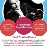 25 Oktober: Gratis Theatershow van Ernest Beuving voor vrijwilligers